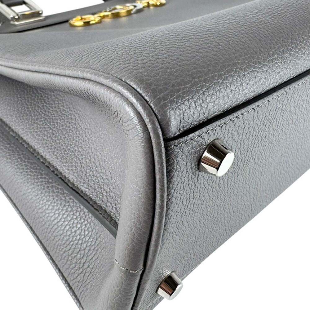 GUCCI Gray Leather Shoulder Bag - Picture 8 of 14